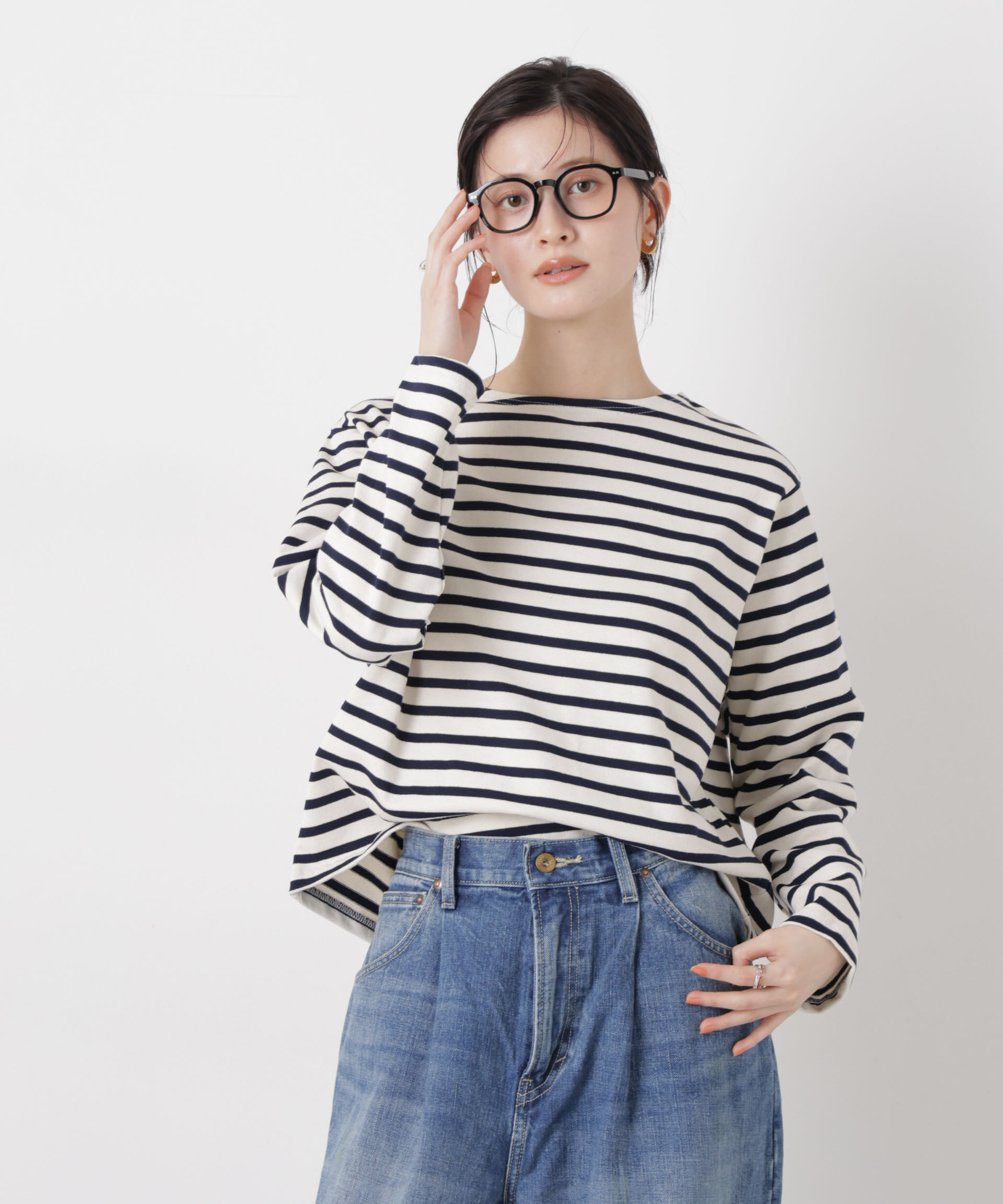 nano･universe「ORCIVAL/CREW NECK L/S P.O.」|Tシャツ・カットソー|ネイビー