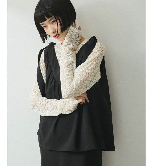 ADAM ET ROPE'「【WEB限定】・【オケージョン】ショルダーリボンワンピース」|ワンピース|