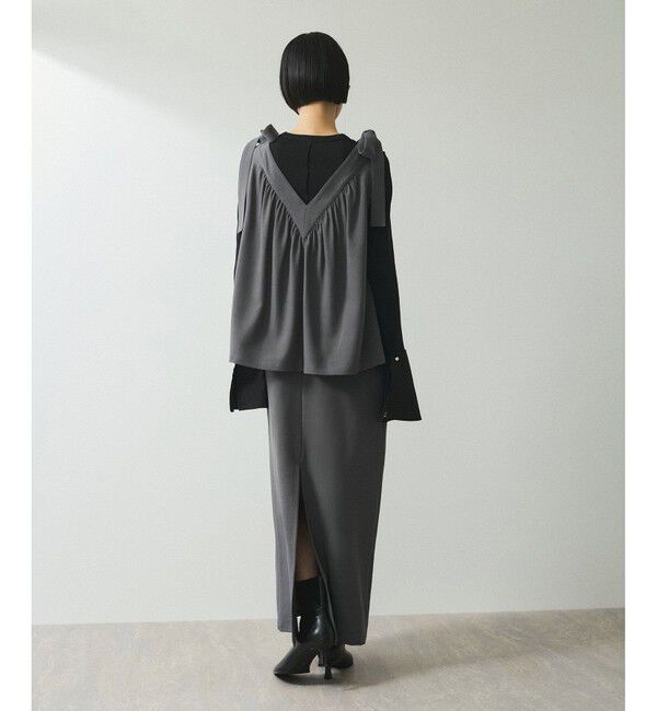ADAM ET ROPE'「【WEB限定】・【オケージョン】ショルダーリボンワンピース」|ワンピース|