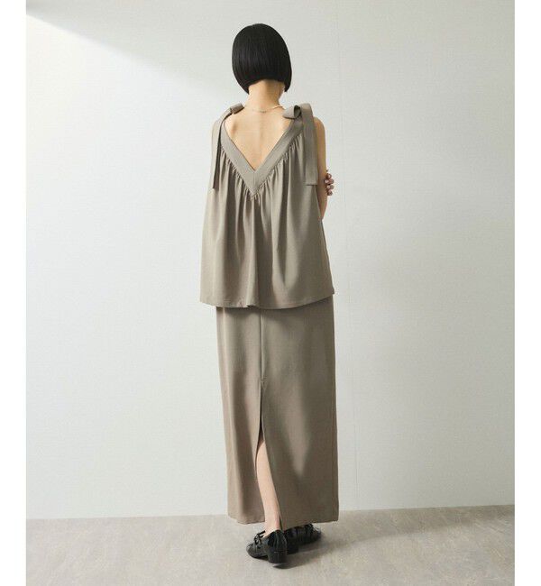 ADAM ET ROPE'「【WEB限定】・【オケージョン】ショルダーリボンワンピース」|ワンピース|