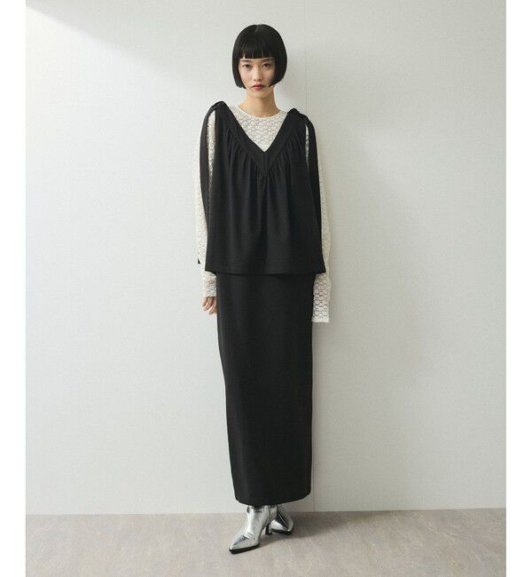 ADAM ET ROPE'「【WEB限定】・【オケージョン】ショルダーリボンワンピース」|ワンピース|