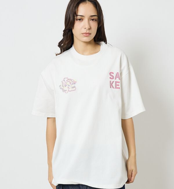 ABAHOUSE「【YOIDORE/ヨイドレ】 酒愛好家　刺繍Tシャツ/SAKE ネオンプリントＴ」|Tシャツ・カットソー|