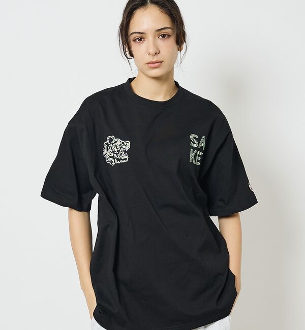 ABAHOUSE「【YOIDORE/ヨイドレ】 酒愛好家　刺繍Tシャツ/SAKE ネオンプリントＴ」|Tシャツ・カットソー|