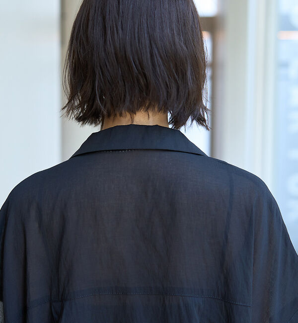Rouge vif「【人気追加】強撚半袖シアーフォルムジャケット【予約】」|テーラードジャケット|