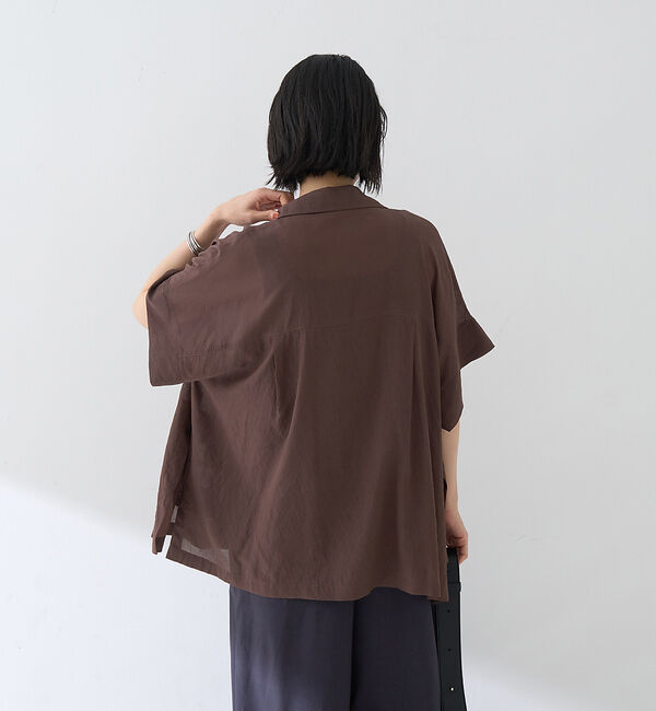Rouge vif「【人気追加】強撚半袖シアーフォルムジャケット【予約】」|テーラードジャケット|