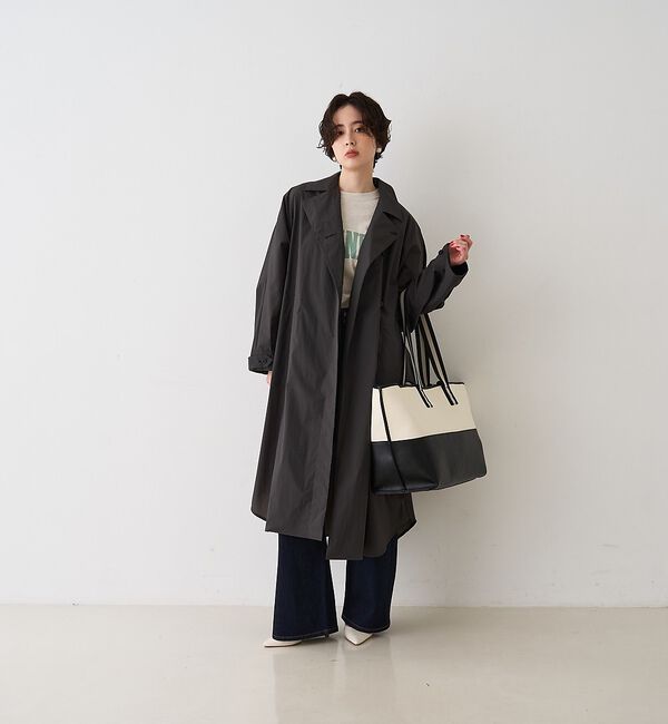 Rouge vif「NEWクリスピー撥水ライトロングコート」|ステンカラーコート|