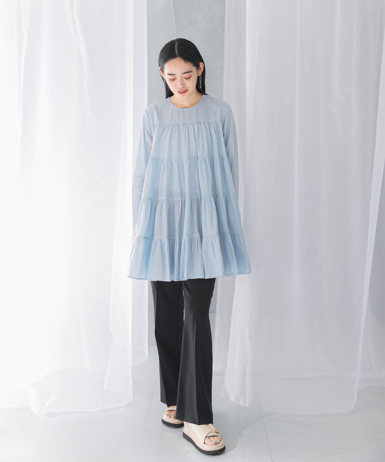 URBAN RESEARCH ROSSO「normment　COTTON VOIL TIERED TUNIC」|チュニック|