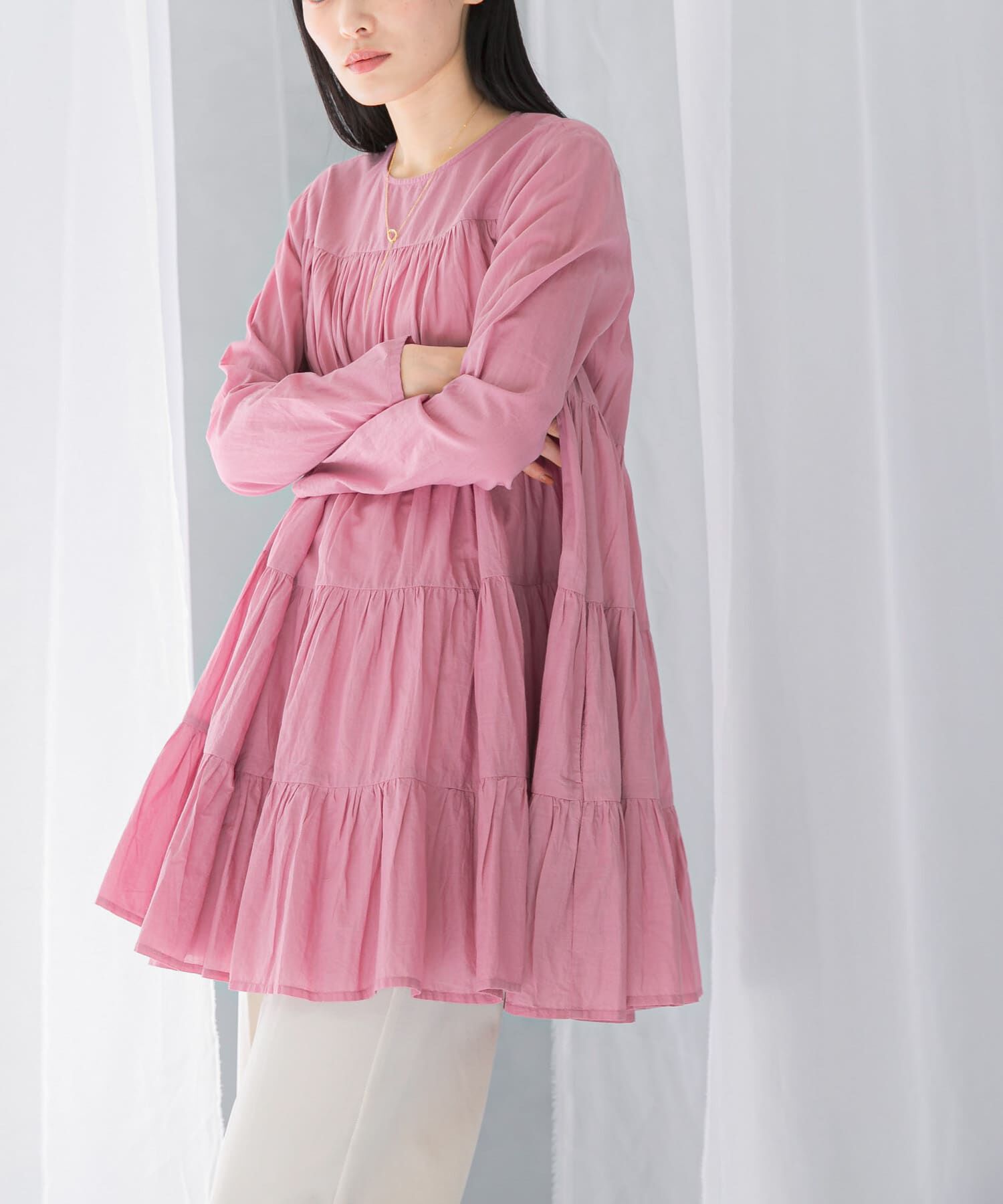 URBAN RESEARCH ROSSO「normment　COTTON VOIL TIERED TUNIC」|チュニック|