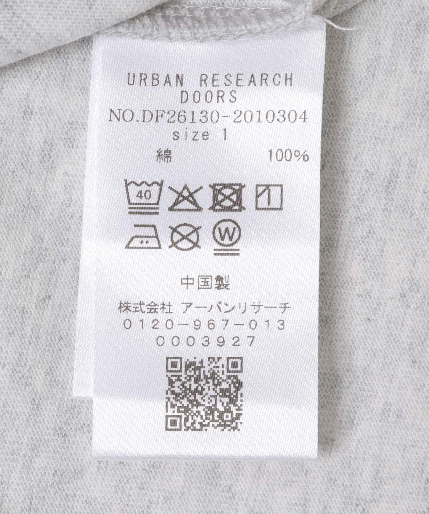 URBAN RESEARCH DOORS「FORK&SPOON　フロッキープリントロングスリーブTシャツ」|Tシャツ・カットソー|