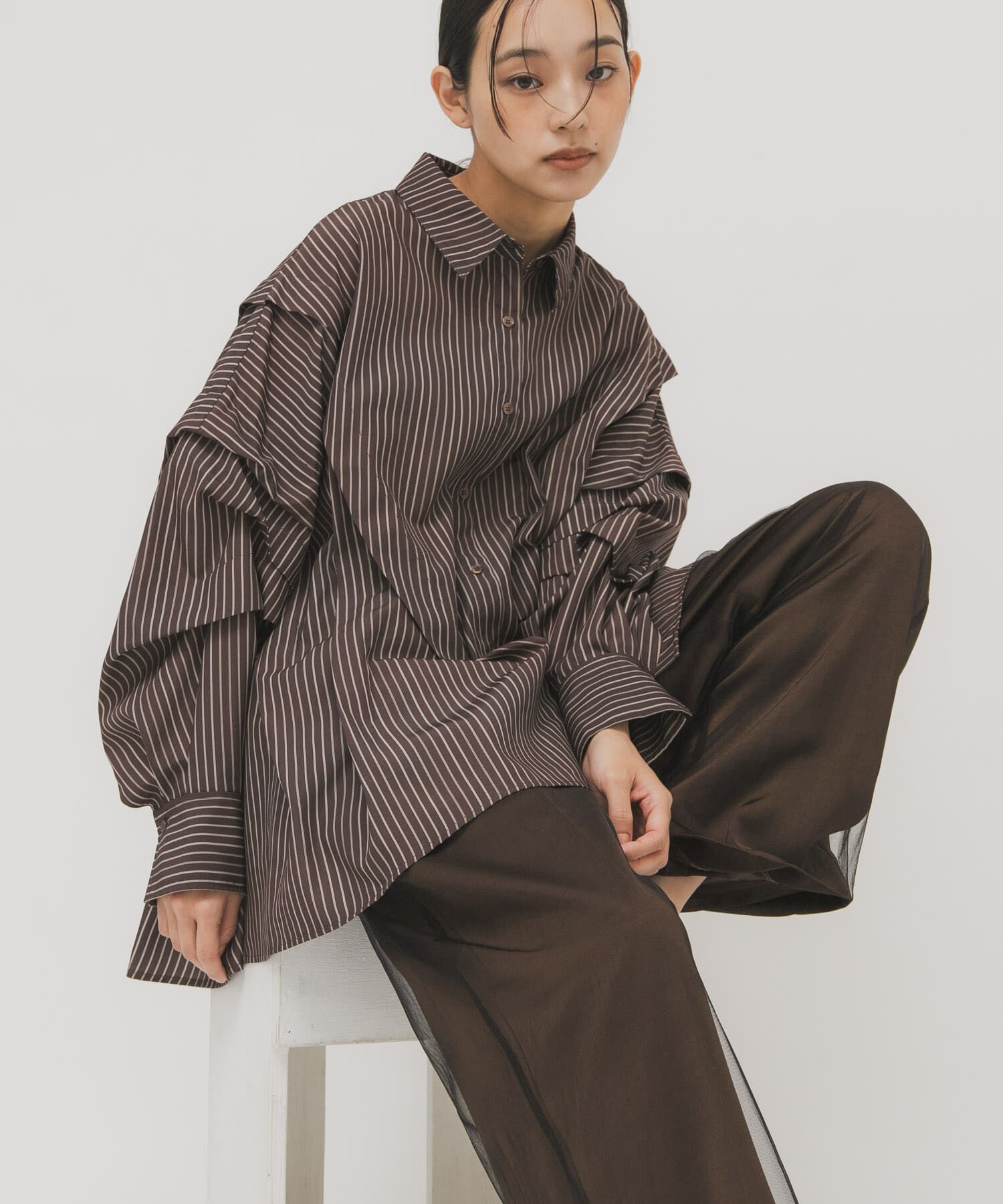 新品タグ付　ドゥーズィエムクラス別注　ストライプシャツ ラメストライプシャツ｜TOPS｜レディースファッション通販のM.deux