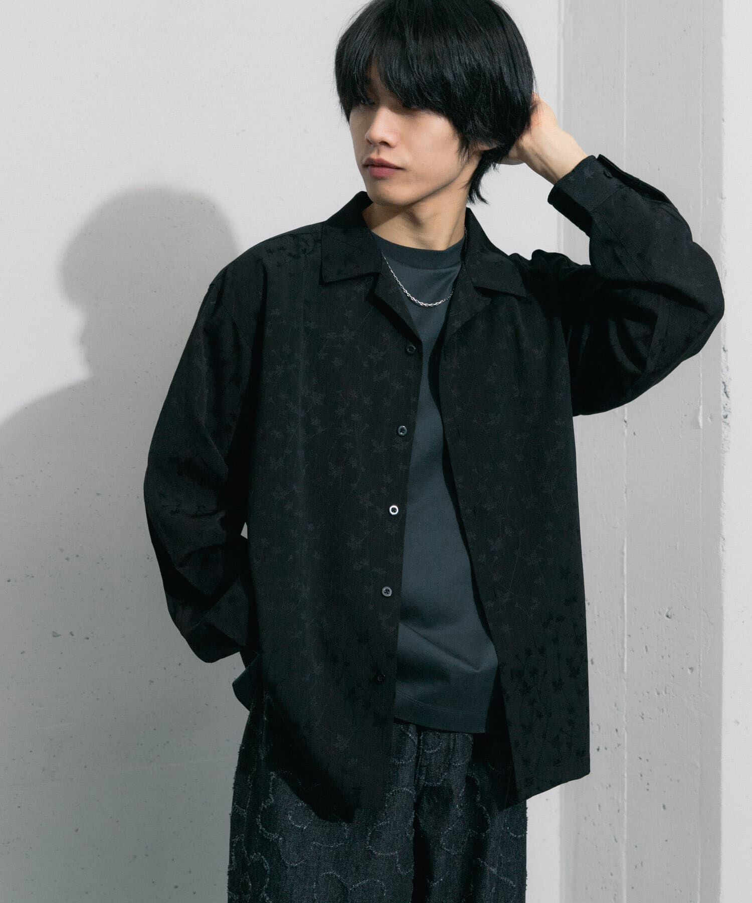 SENSE OF PLACE by URBAN RESEARCH「フラワージャガードオープンカラーシャツ」|シャツ・ブラウス|