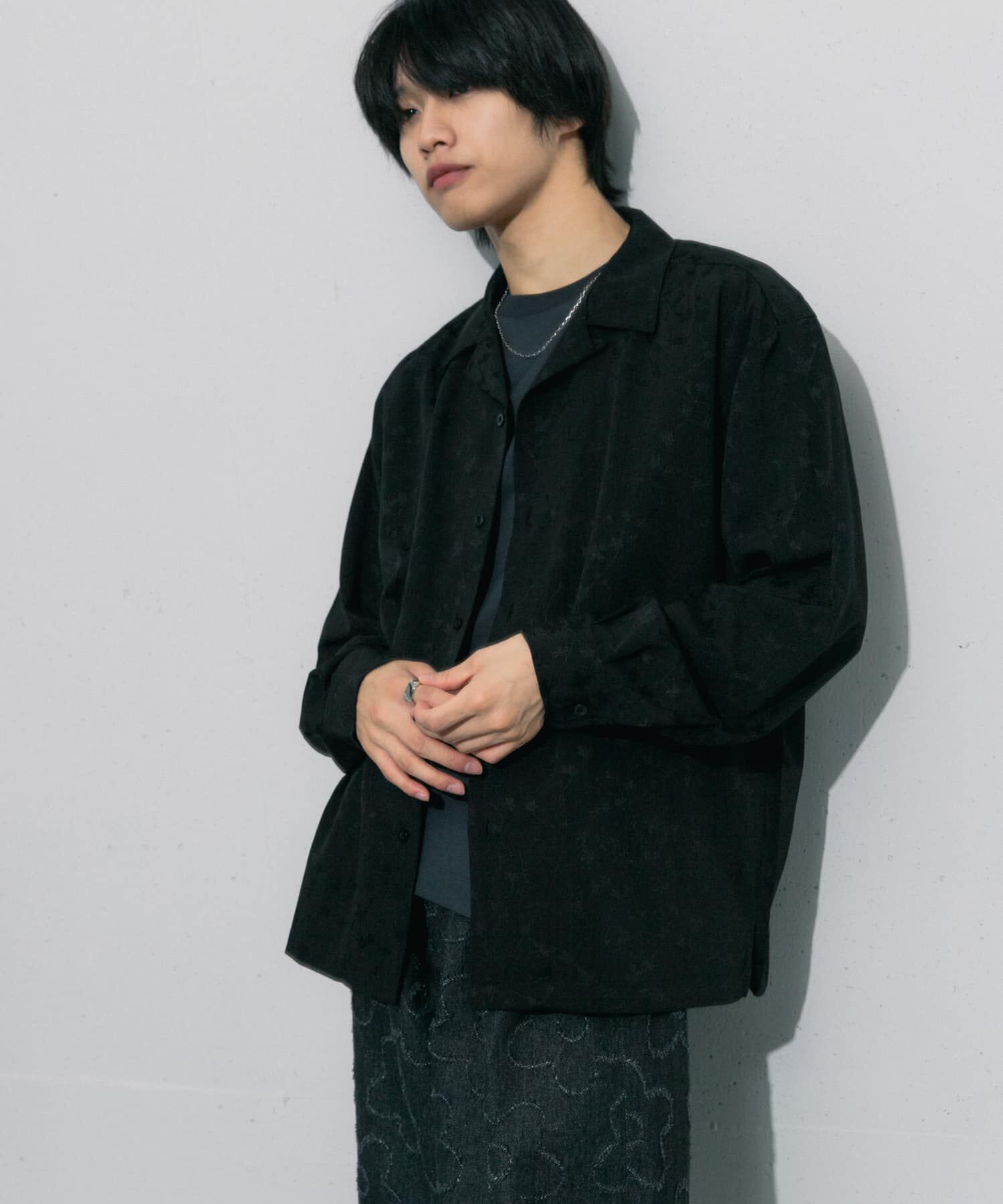 SENSE OF PLACE by URBAN RESEARCH「フラワージャガードオープンカラーシャツ」|シャツ・ブラウス|