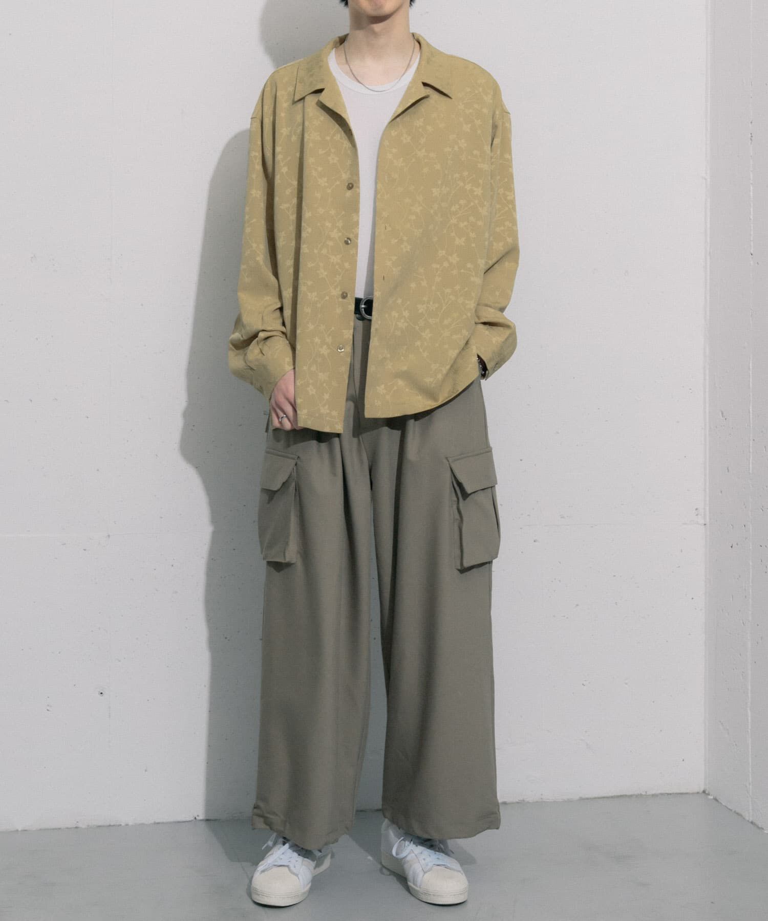 SENSE OF PLACE by URBAN RESEARCH「フラワージャガードオープンカラーシャツ」|シャツ・ブラウス|