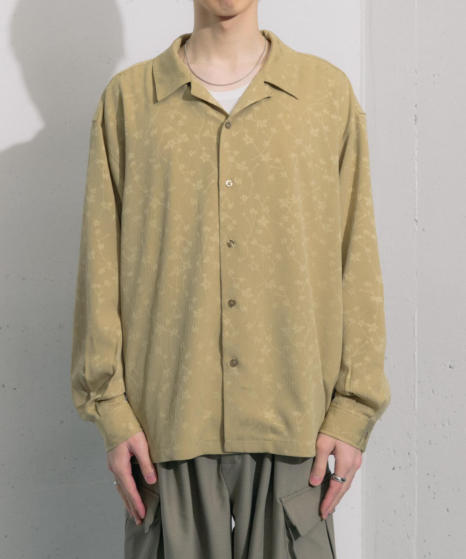 SENSE OF PLACE by URBAN RESEARCH「フラワージャガードオープンカラーシャツ」|シャツ・ブラウス|