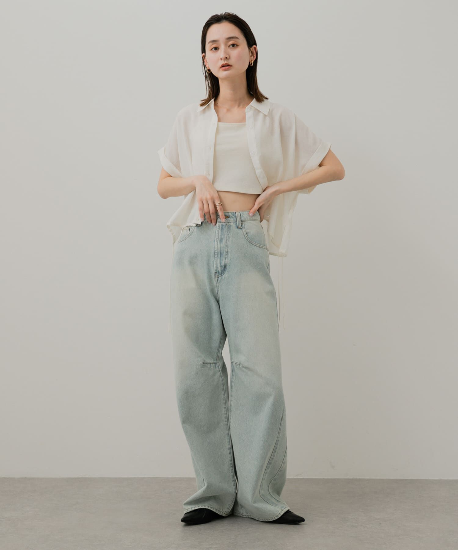 SENSE OF PLACE by URBAN RESEARCH「クロップドバルーンブラウス」|シャツ・ブラウス|