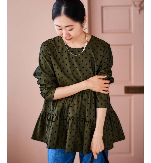 le.coeur blanc「TORRAZZO DONNAドットティアードブラウス」|シャツ・ブラウス|