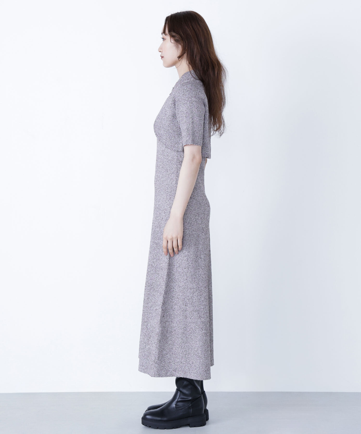  「ショートボレロセットニットワンピース」|ワンピース|