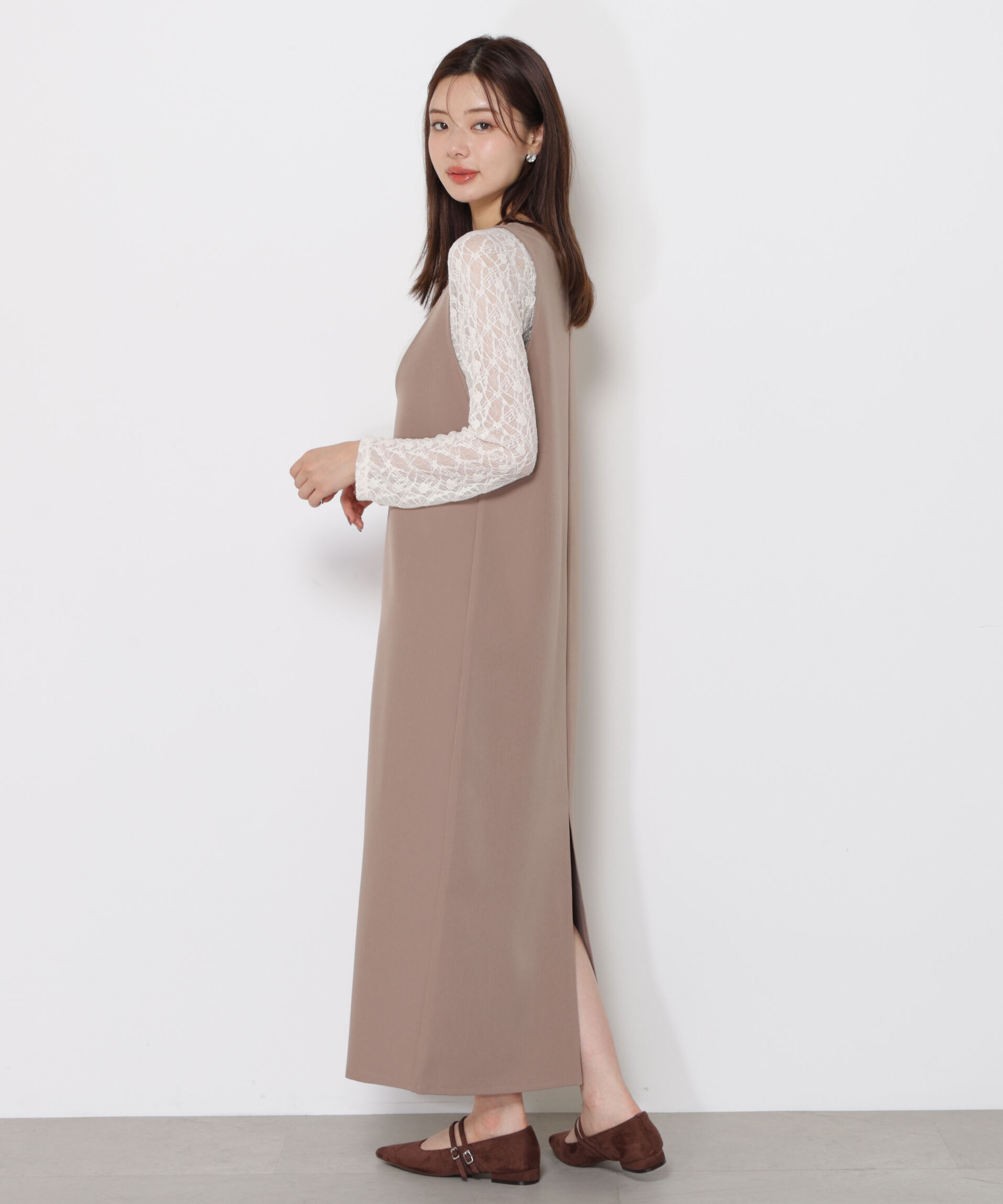 PROPORTION BODY DRESSING「Uネックジャンスカ SETUP 25AW」|ワンピース|