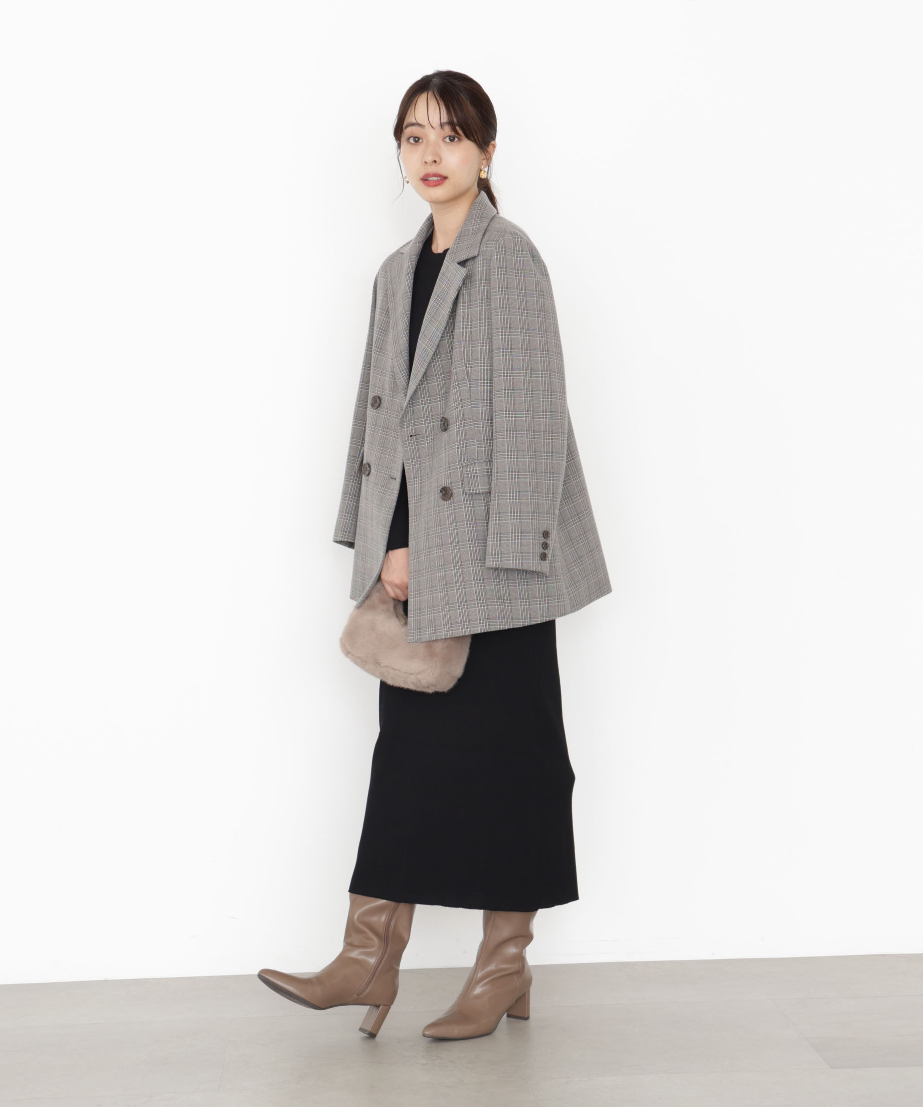 PROPORTION BODY DRESSING「フリルレースセットニットワンピース 25AW」|ワンピース|