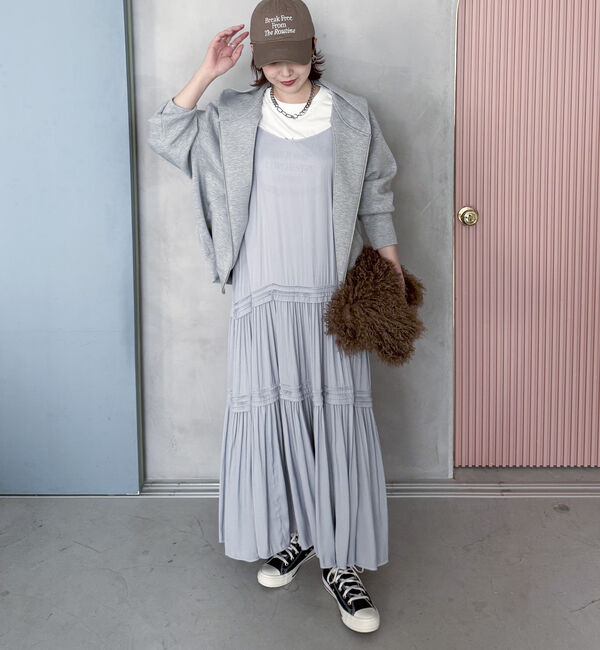 Doux archives「ピンタックティアードキャミワンピース」|ワンピース|GRAY