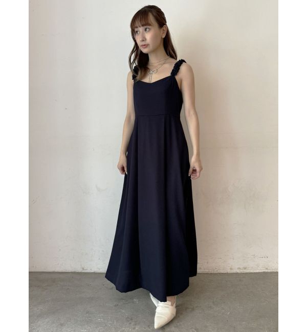 CALNAMUR「FRILL SUSPENDRE OP/フリルサスペンダーワンピース」|ワンピース|