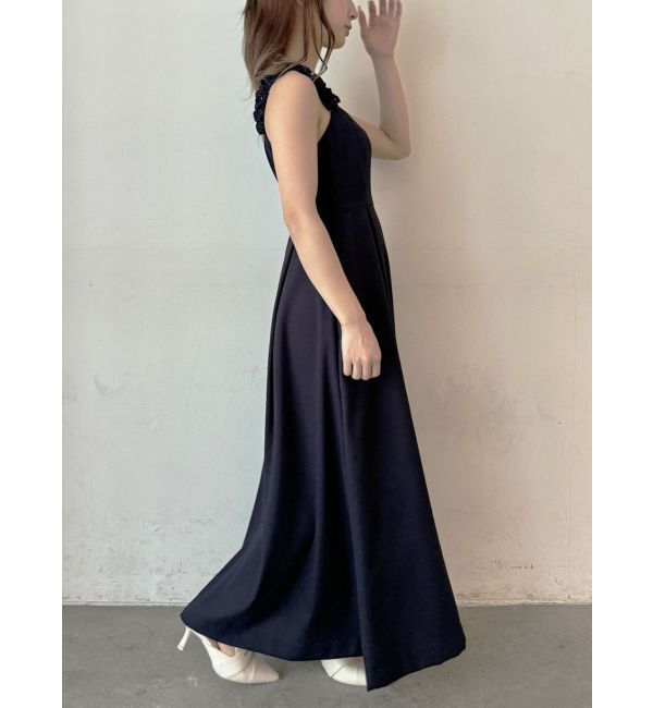 CALNAMUR「FRILL SUSPENDRE OP/フリルサスペンダーワンピース」|ワンピース|