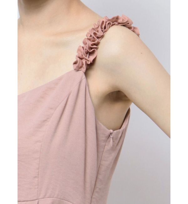 CALNAMUR「FRILL SUSPENDRE OP/フリルサスペンダーワンピース」|ワンピース|
