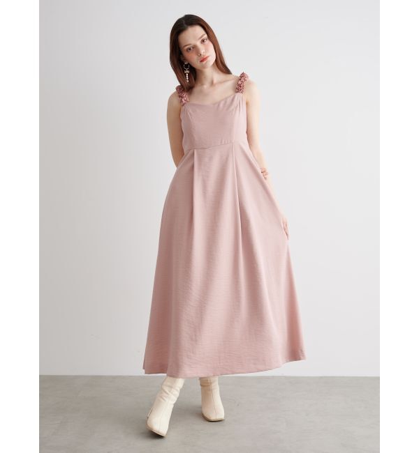CALNAMUR「FRILL SUSPENDRE OP/フリルサスペンダーワンピース」|ワンピース|