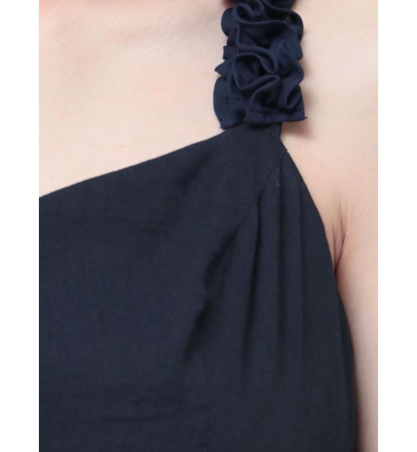 CALNAMUR「FRILL SUSPENDRE OP/フリルサスペンダーワンピース」|ワンピース|