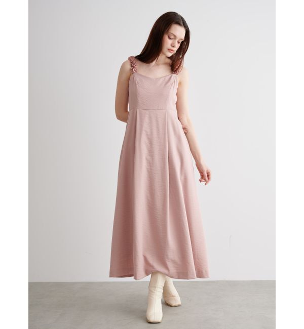 CALNAMUR「FRILL SUSPENDRE OP/フリルサスペンダーワンピース」|ワンピース|