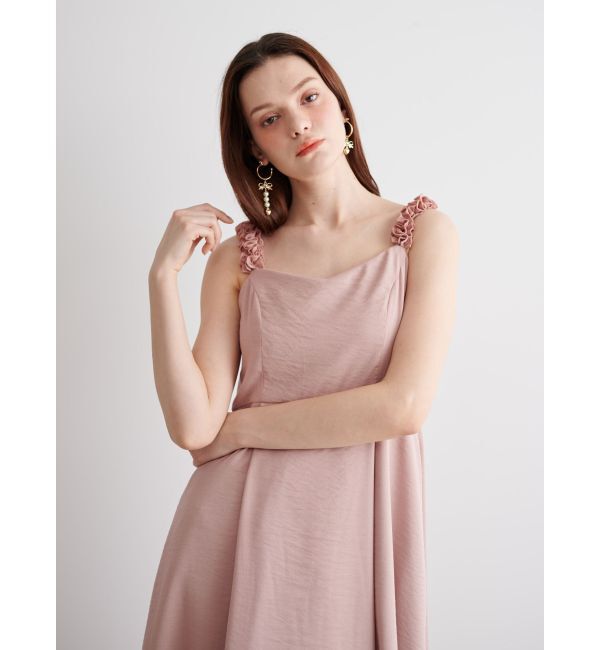 CALNAMUR「FRILL SUSPENDRE OP/フリルサスペンダーワンピース」|ワンピース|