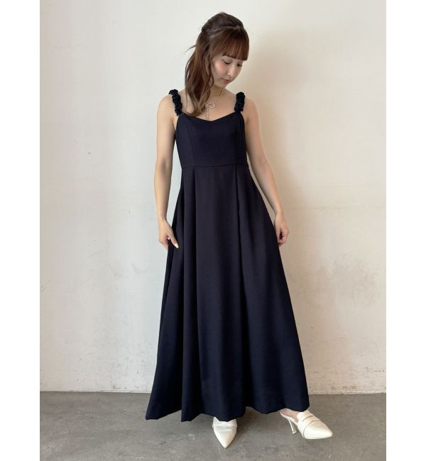 CALNAMUR「FRILL SUSPENDRE OP/フリルサスペンダーワンピース」|ワンピース|