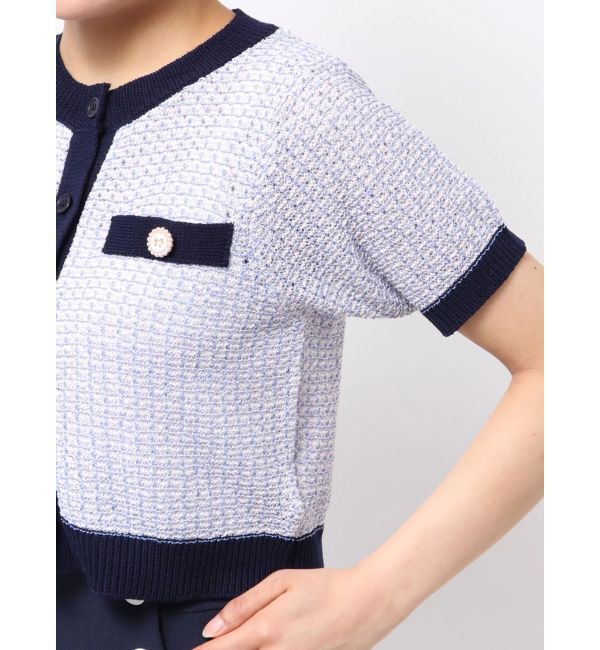 CALNAMUR「SUMMER TWEED KNIT CD/サマーツィードニットカーディガン」|カーディガン|