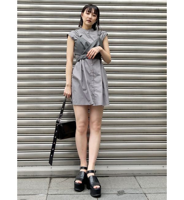 MURUA「ビスチェセットシャツワンピース」|ワンピース|