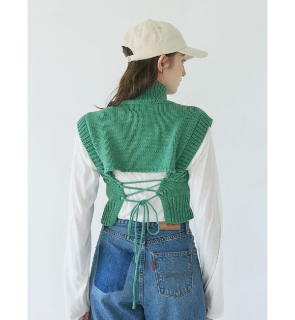 Ungrid「バックレースアップニットセットワンピース」|ワンピース|