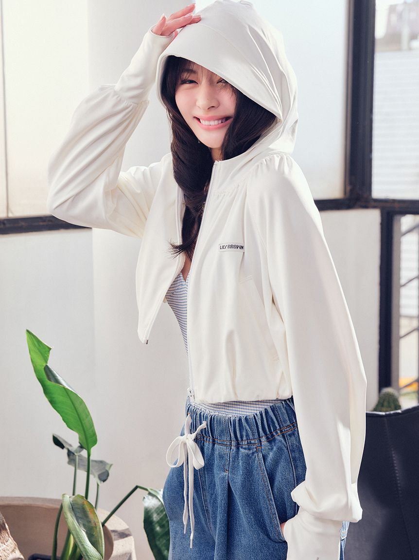 LILY BROWN「【UVカット】サンガード付きラッシュガード」|その他|