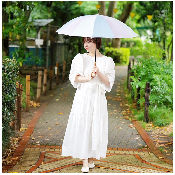 BACKYARD FAMILY「ニフティカラーズ 長傘 通販 nifty colors 傘 レディース 手開き 55cm 晴雨兼用」|傘|