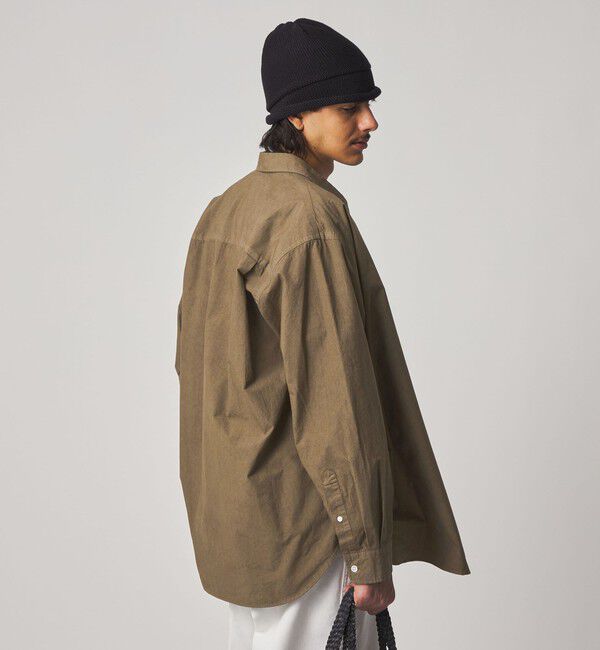 Steven Alan＞ ガーメントダイ ポプリン レギュラーカラー シャツ