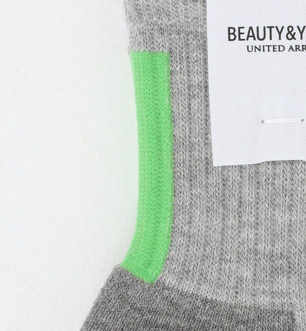 BEAUTY&YOUTH UNITED ARROWS「バック ライン クウォーター ソックス」|ソックス|