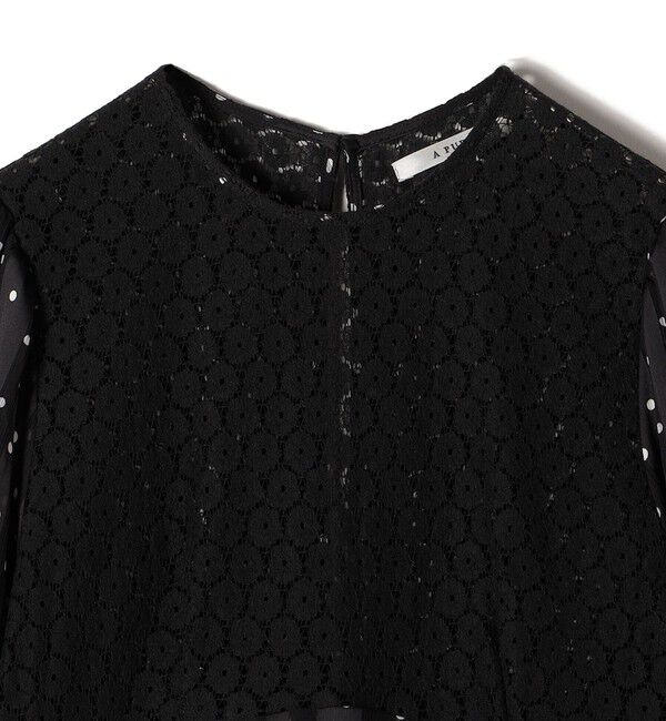SHIPS for women「A PUPIL:ドット レース ロング ワンピース」|ワンピース|
