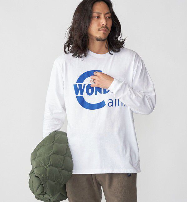 SHIPS「*【SHIPS別注】THE DAY ON THE BEACH: プリント ロングスリーブ Tシャツ」|Tシャツ・カットソー|