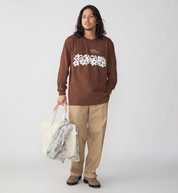 SHIPS「*【SHIPS別注】THE DAY ON THE BEACH: プリント ロングスリーブ Tシャツ」|Tシャツ・カットソー|