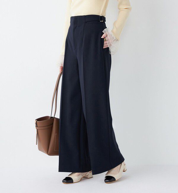 SHIPS Colors 「SHIPS Colors:〈手洗い可能〉ストレッチ ジョーゼット ワイドパンツ2◇」|その他|