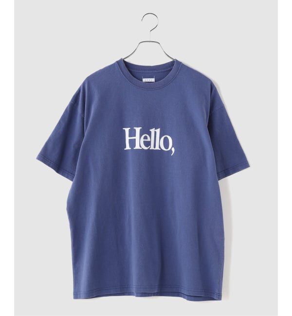 JOINT WORKS「Name. / ネーム LOOSE FIT PRINT TEE HELLO,GOOD BUY!」|Tシャツ・カットソー|ブルー A
