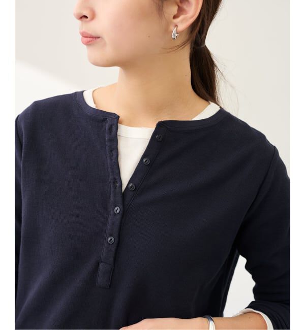 FRAMeWORK「ミニワッフルヘンリーネック」|Tシャツ・カットソー|