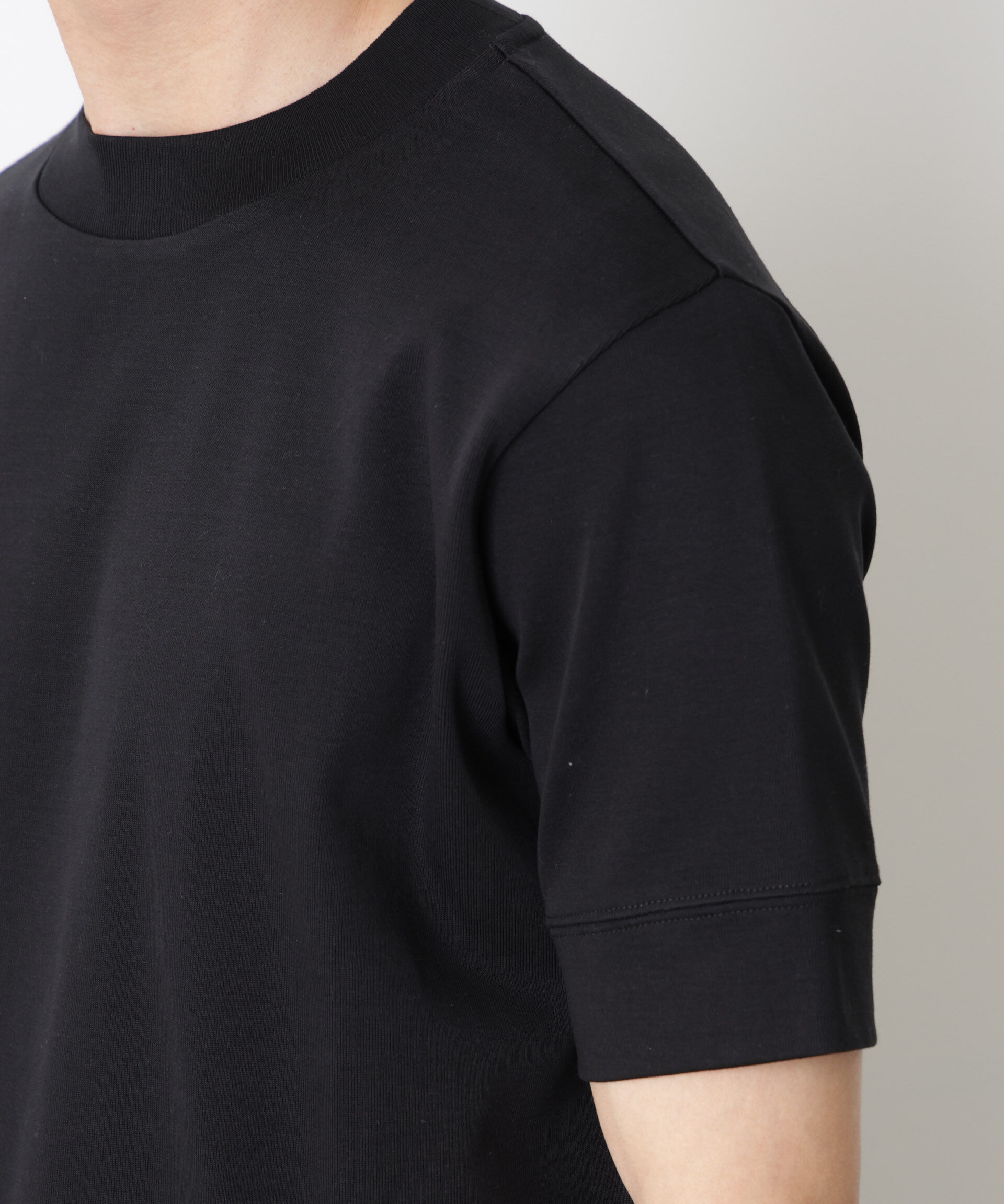 nano･universe「「FORMAL JERSEY」モックネックカットソー半袖」|Tシャツ・カットソー|