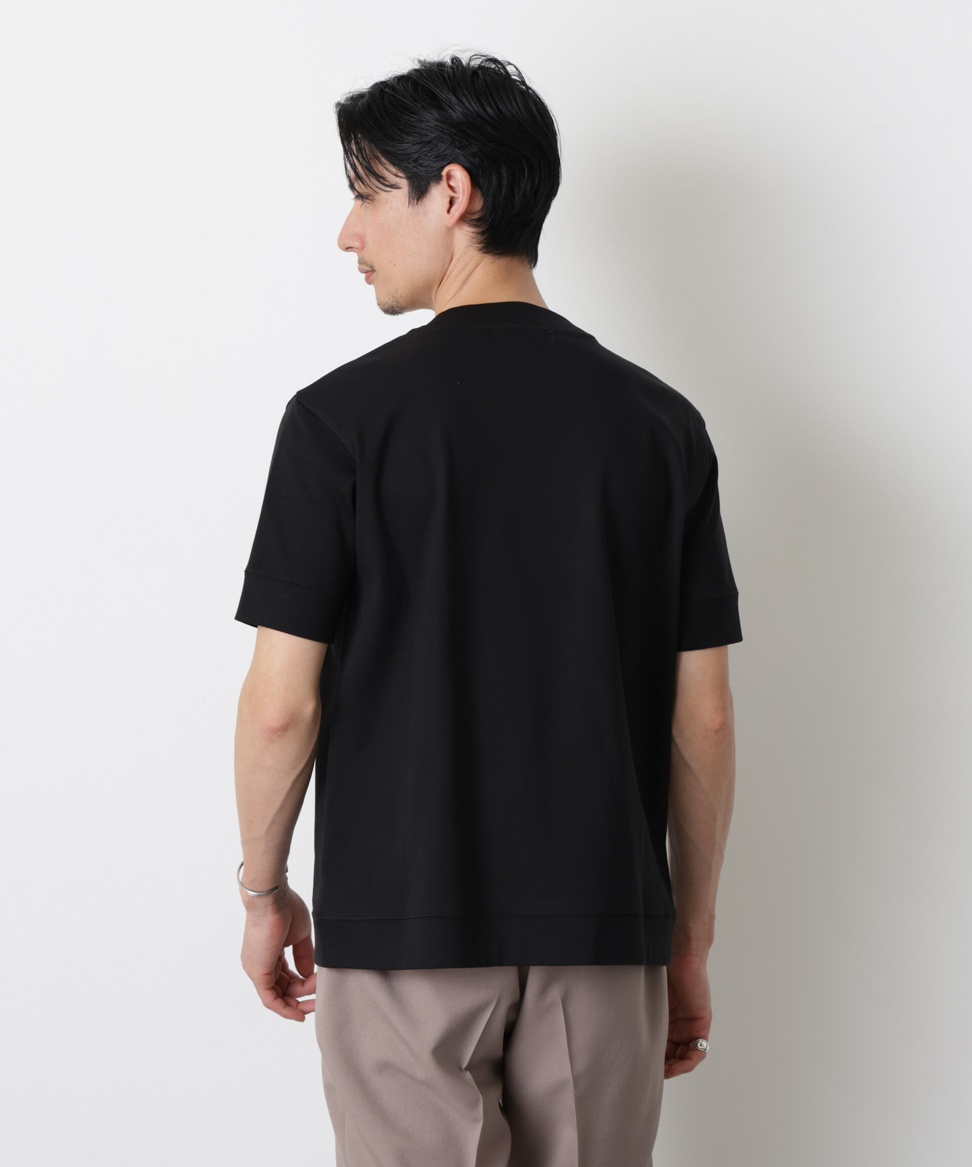 nano･universe「「FORMAL JERSEY」モックネックカットソー半袖」|Tシャツ・カットソー|