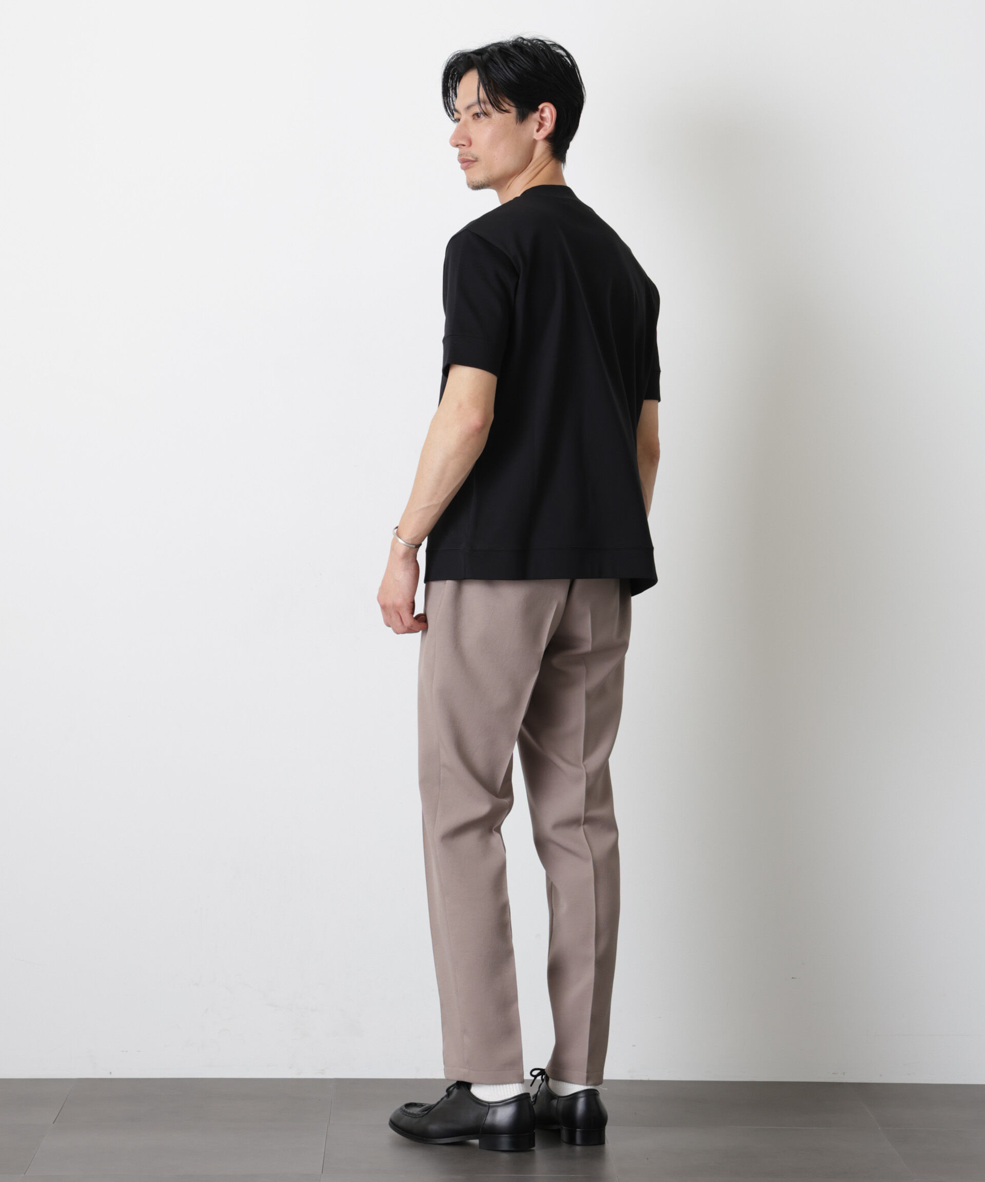 nano･universe「「FORMAL JERSEY」モックネックカットソー半袖」|Tシャツ・カットソー|