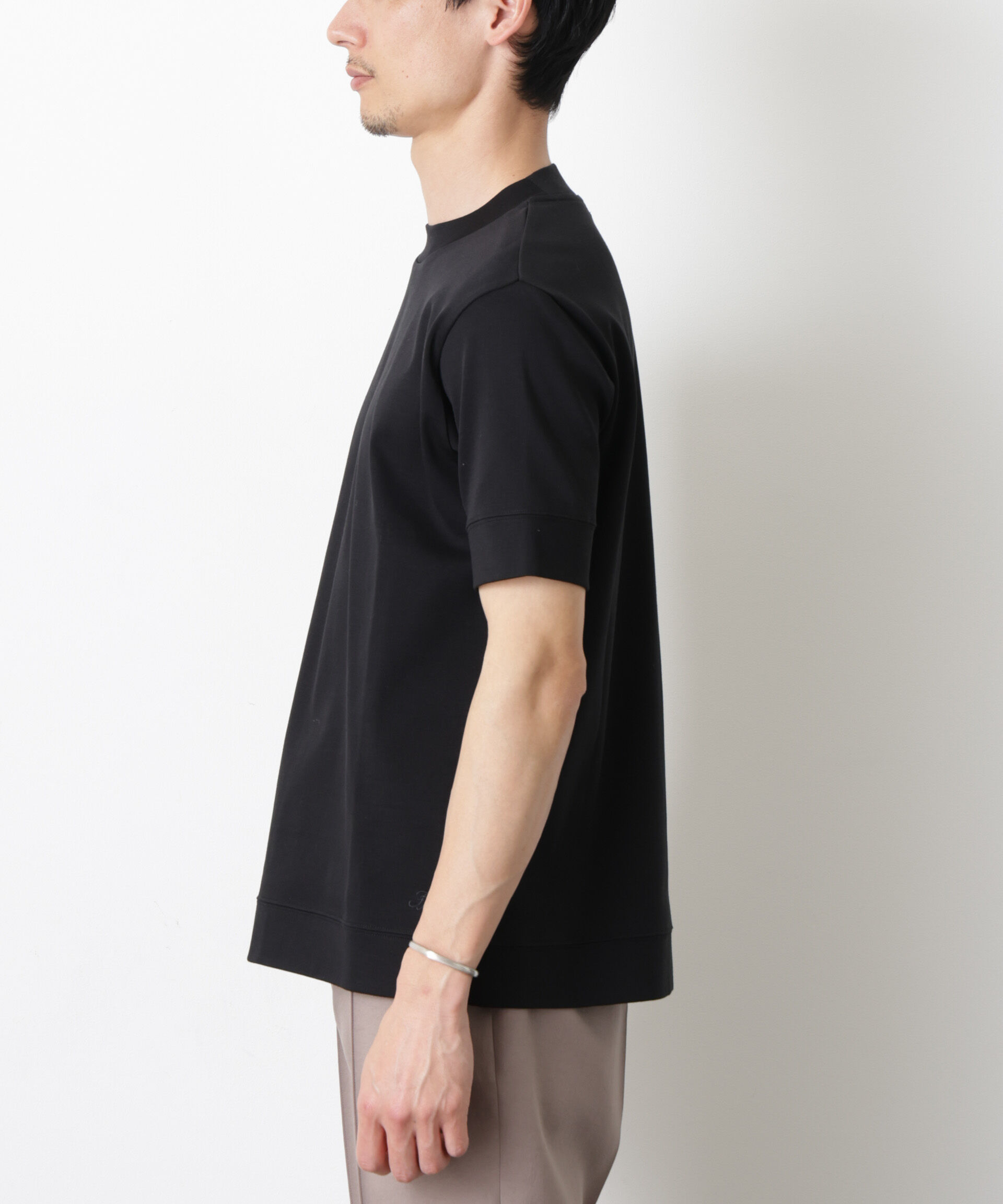 nano･universe「「FORMAL JERSEY」モックネックカットソー半袖」|Tシャツ・カットソー|