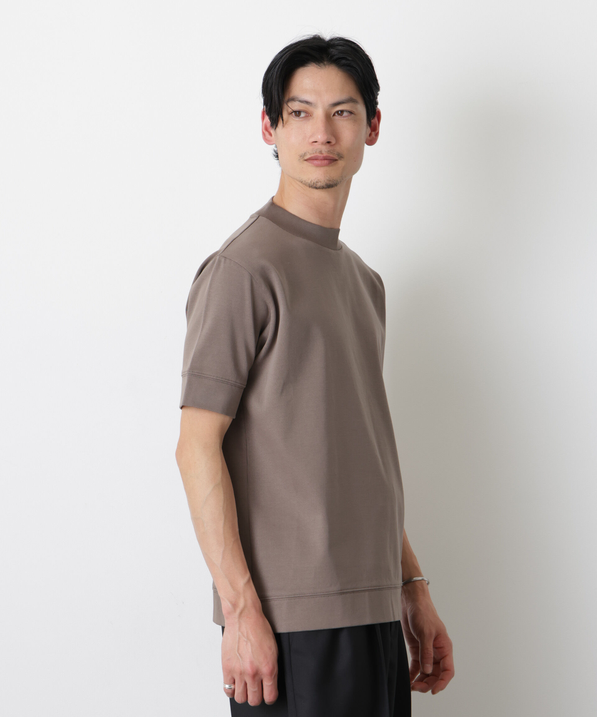 nano･universe「「FORMAL JERSEY」モックネックカットソー半袖」|Tシャツ・カットソー|カーキベージ 6